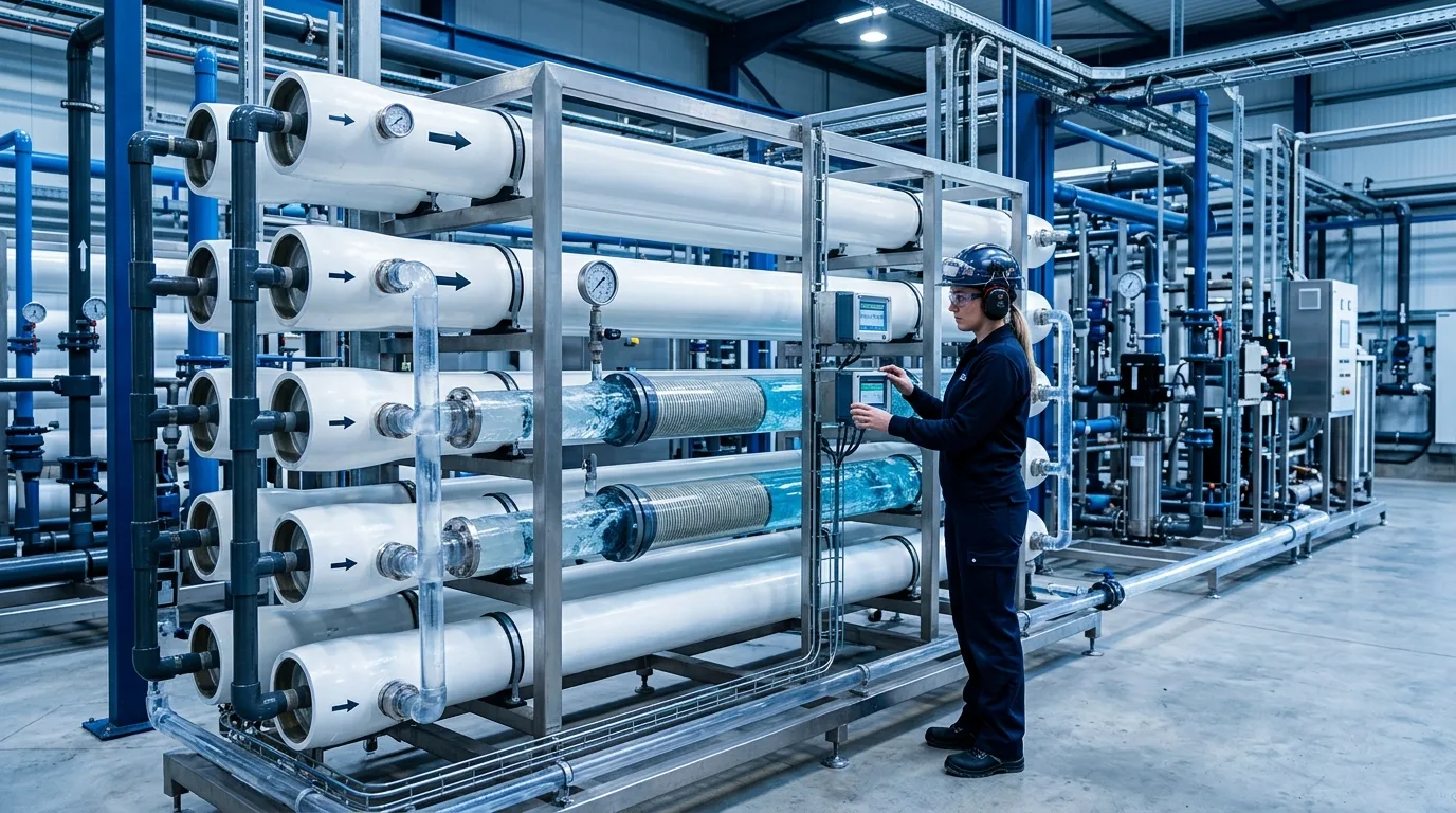 Polymer membrane filtration module for water purification